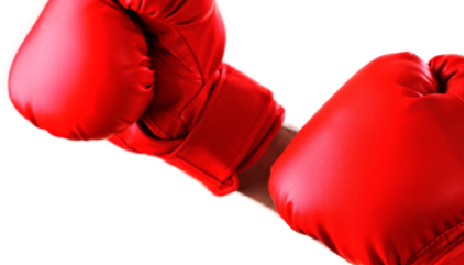 grafika przedstawia rękawice bokserskie - jako symbol walki ze stereotypami, które są tematem webinaru
