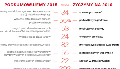 Podsumowanie roku 2015 plakat - infografika